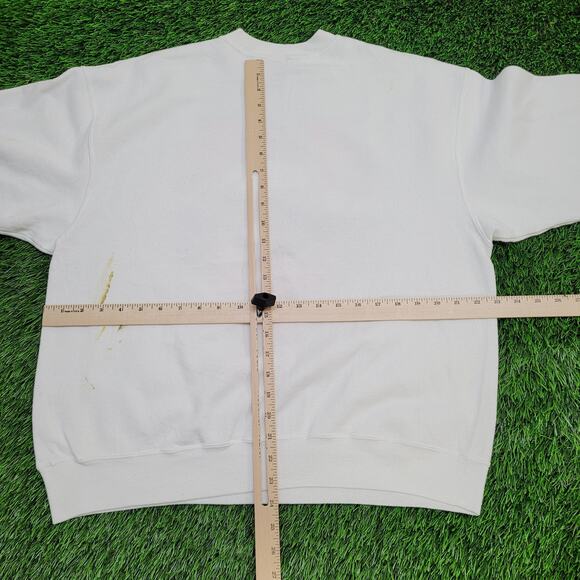 Vintage 90s UT Dog Sweatshirt L/XL 23x23 Boxy Smokey-Claus - Picture 4 of 16